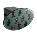 8-bit Pixel Heroes Rpg Pattern Oval Tow Trailer Hitch Cover Plug Insert