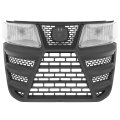 Front Grille With Headlights For John Deere X300 X304 X310 X320 X350 X370 X384 X394 Replacement M168888 Mo-5611 Black Painted 