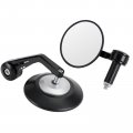 Topteng Pair 22mm Custom Handle Bar End Mirrors Anti Glare 4 Round Black Billet Quality Rearview Fits 7 8