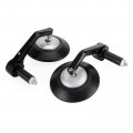 Topteng Pair 22mm Custom Handle Bar End Mirrors Anti Glare 4 Round Black Billet Quality Rearview Fits 7 8