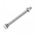 Uxcell M10 X 130mm Hex Head Screws Bolts Nuts Flat Lock Washers Kits 304 Stainless Steel Fully Thread Hexagon 4 Sets