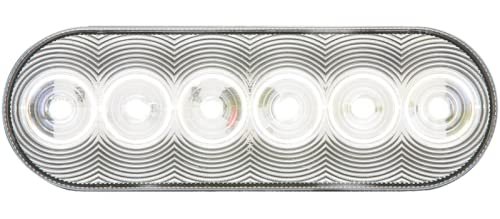 Optronics 4 Pack 6 Oval Clear Led Back Up Light 2 Pin Connection Bul12cb