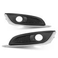 Front Side Fog Lamp Bezel Insert Set Of 2pcs For Buick Regal 2014 2015 2016 2017 23142357 23142358 Gm1038275 Gm1039275 Chrome 