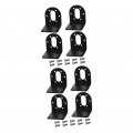 Healeved 8 Pcs Motor Bracket Dc Gears Mount Geared Car Fixed Black Toilet Flush Button Holder For Stepper Diy Parts Motor