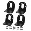 Healeved 8 Pcs Motor Bracket Dc Gears Mount Geared Car Fixed Black Toilet Flush Button Holder For Stepper Diy Parts Motor