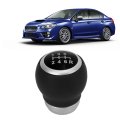 Shifter Knob 6 Speed Gear Shift Manual Artificial Leather Replacement For Black