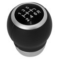 Shifter Knob 6 Speed Gear Shift Manual Artificial Leather Replacement For Black