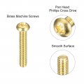 Uxcell Brass Machine Screws M3x16mm Phillips Pan Head Fastener Bolts For Furniture Office Equipment Electronics 36pcs