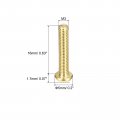 Uxcell Brass Machine Screws M3x16mm Phillips Pan Head Fastener Bolts For Furniture Office Equipment Electronics 36pcs