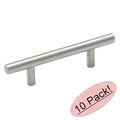 Cosmas 305-030sn Satin Nickel Cabinet Hardware Euro Style Bar Handle Pull 3 Hole Centers 5-3 8 Overall Length 10 Pack 