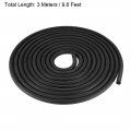 Uxcell Foam Rubber Seal Weather Strip 6mm Diameter 3 Meters Long Black