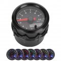 Qiilu 12v Car Tachometer 52mm 2in 7 Colors Led Speedometer Modification Gauge