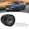 Qiilu 12v Car Tachometer 52mm 2in 7 Colors Led Speedometer Modification Gauge