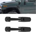 Hood Latch For 2003-2009 Hummer H2 Chevy Chevrolet Kodiak Gmc Topkick Replacement 15097841 Front 2pcs 