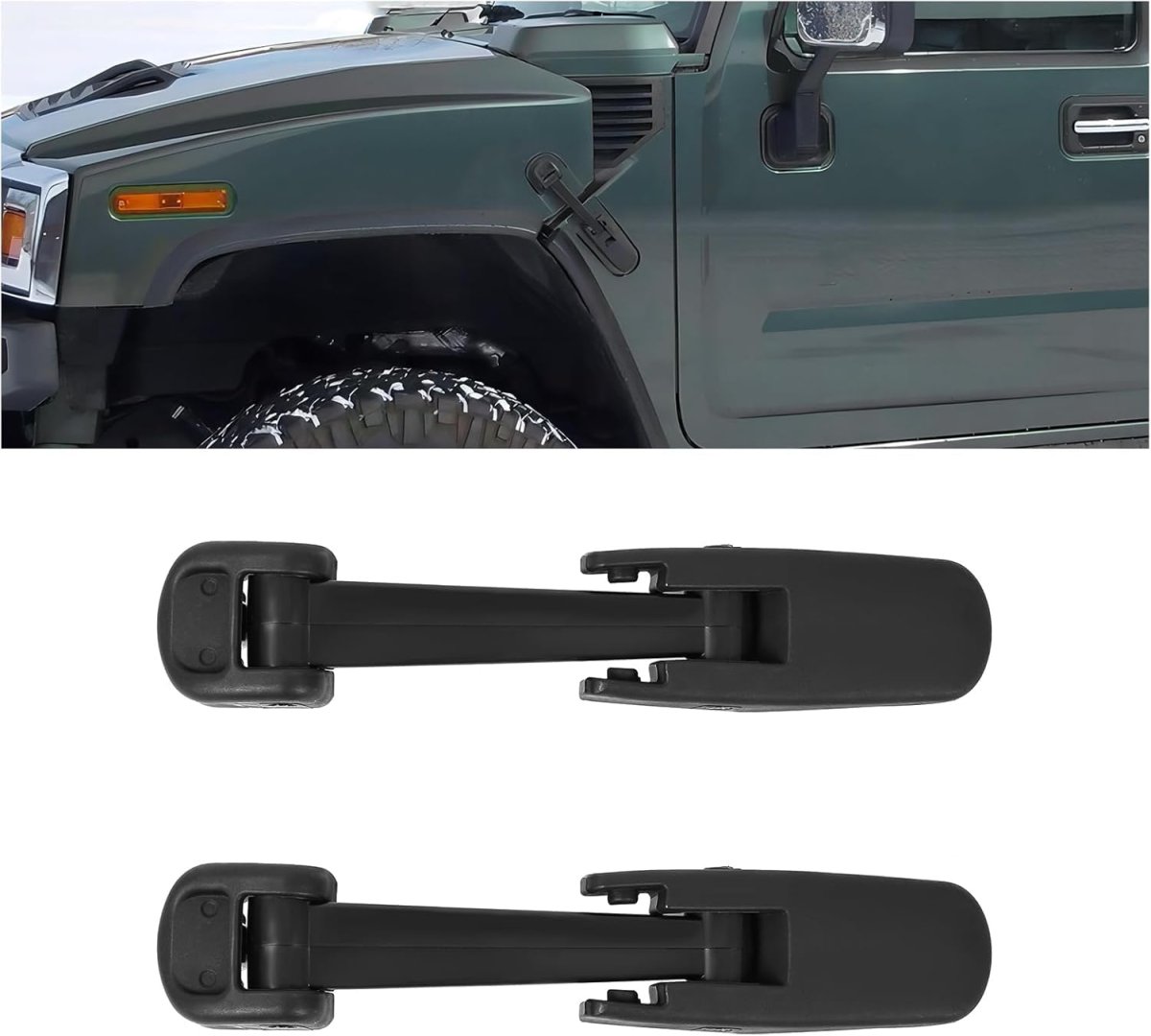 Hood Latch For 2003-2009 Hummer H2 Chevy Chevrolet Kodiak Gmc Topkick Replacement 15097841 Front 2pcs