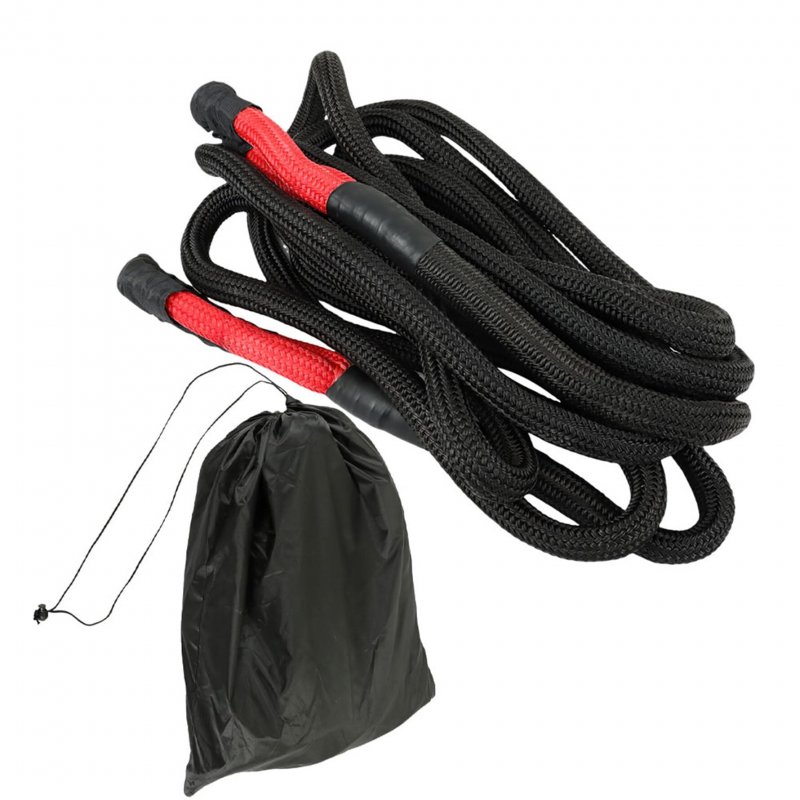 7 8 In X 30 Ft 28660lbs Kinetic Recovery Tow Rope With 2 Soft Shackles Heavy Duty Stretch Nylon Towing Ropes For Offroad