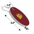 Graphics More University Of Minnesota Duluth Bulldogs Logo Floating Keychain Oval Foam Fishing Boat Buoy Key Float