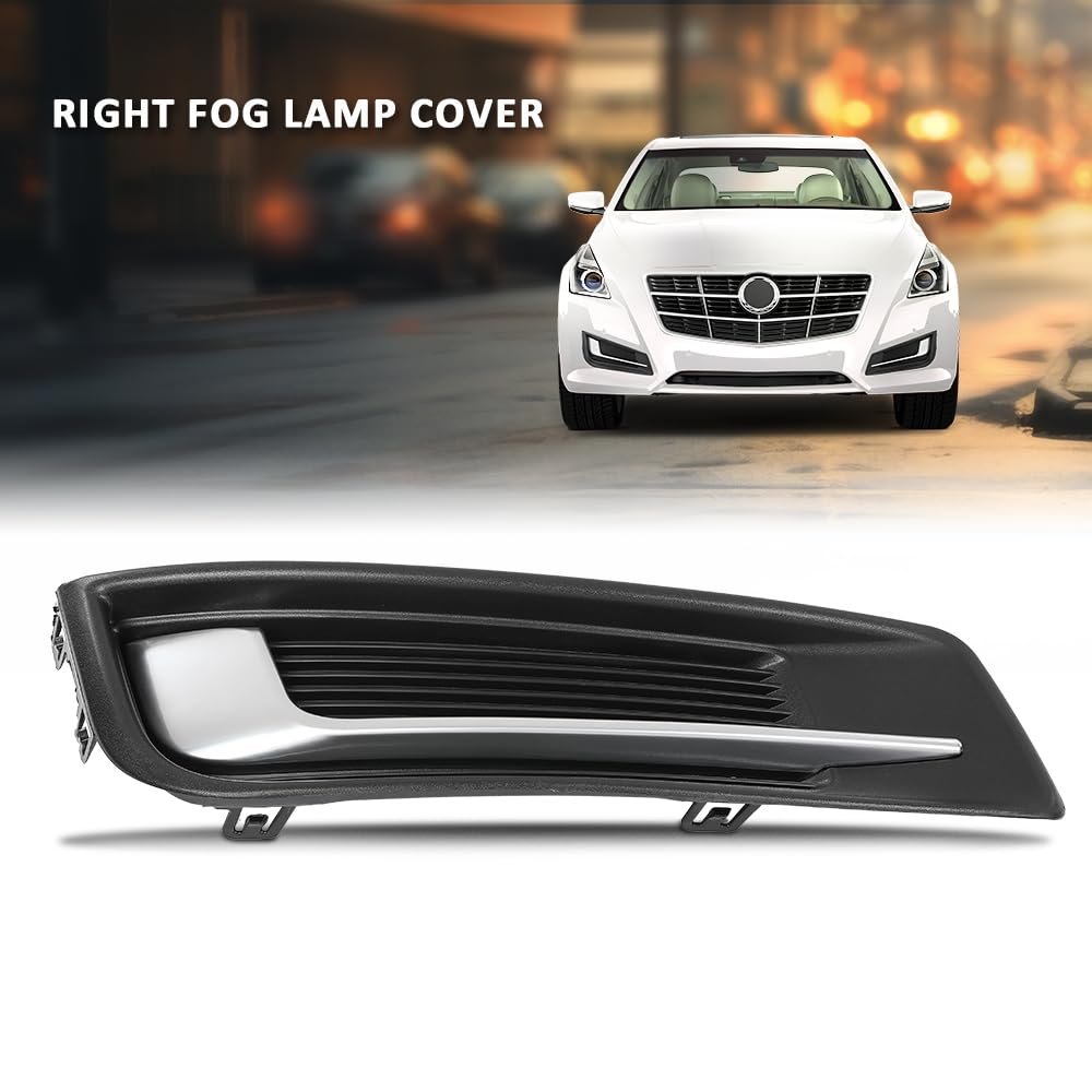 Rh Right Fog Light Cover For Cadillac Xts 2013-2017 Gm1039153 20901631 Chrome Black