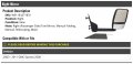 Right Passenger Side Tow Mirror Manual Folding Telescoping Black Compatible With 2003-2011 Gmc Savana 2500
