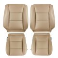 4pcs Tan Artificial Leather Seat Cover Front Driver And Passenger Side Bottom Top Lean Back Replacement For 1998-2007 Toyota 