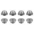 Nylon Insert Hex Lock Nuts 8pcs M2 X 0 4mm Aluminum Alloy Self-locking Anodizing Flange Nut For Fasteners Titanium Gray 