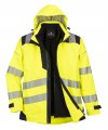 Portwest Pw365 Men S Hi Vis Reflective Waterproof 3-in-1 Jacket Safety Yellow Black 3x-large