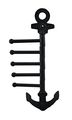 Cast Iron Nautical Anchor Pivoting Wall Hook
