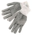 Liberty S4715q Ld Cotton Polyester Plain Seamless Knit Glove With Two-sided Black Pvc Dots Small Natural White Pack Of 12 