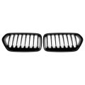 No 51712455246 51712455247 Front Upper Hood Bumper Grille For Bmw X2 F39 2017-2023 Kidney Grill Signal Slat Gloss Black 1 Pair 