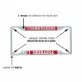 University Of Nebraska Nu Huskers Metal License Plate Frame For Front Or Back Car Officially Licensed Mascot