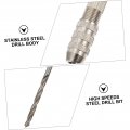 Gadpiparty 1 Set 496pcs Punch Tool Pin Vise Drill Bits Jewelry Screw Eye Pins For Resin Keychain Crafts Hand Horn Nails Manual