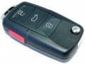 Hqrp Folding Flip Key Fob Shell Remote Case W 4 Buttons Compatible With Jetta Volkswagen Vw 2000 2001 2002 00 01 02