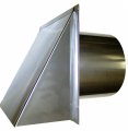 7 Inch Stainless Steel Exterior Side Wall Cap With Damper And Screen 