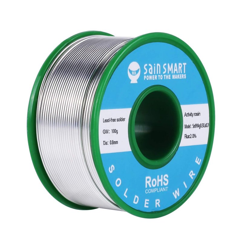 Lead Free Solder Wire With Rosin Core 0 8mm Tin For Electrical Soldering Sn97 Cu0 7 Ag0 3 Circuit Board And Smd