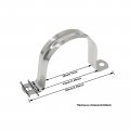 M20 Rigid Pipe Strap Safyy 1 2 Inch Two Hole U Bracket Clamp Hanger 304 Stainless Steel Heavy Duty Clamps For Fixing Or