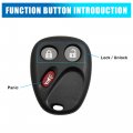 X Autohaux 2pcs 3 Buttons Keyless Entry Remote Fob Key Shell Case For Cadillac Chevrolet Gmc Hummer Replacement 21997127