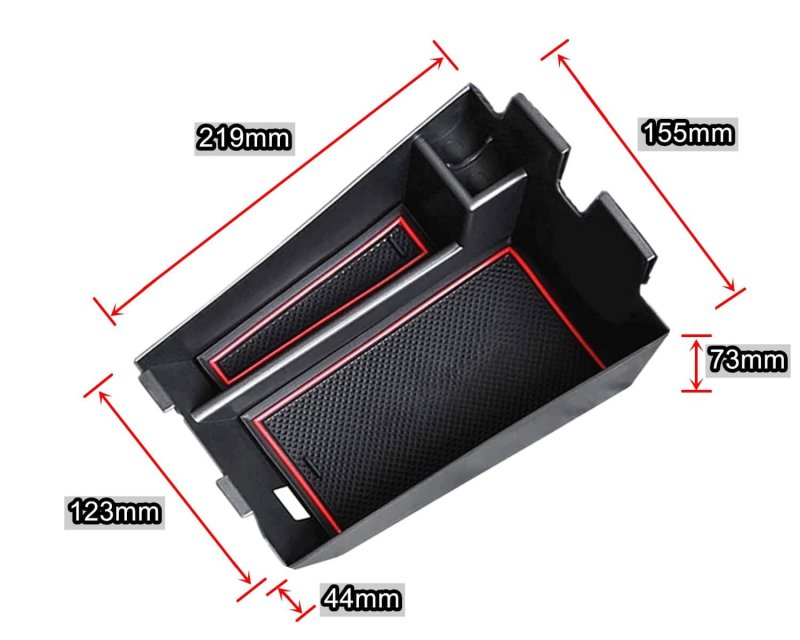 Car Center Console Organizer For Bmw X5 G05 X6 G06 X7 G07 2019 2020 2021 2022 Central Armrest Storage Box Tray With Rubber Mats
