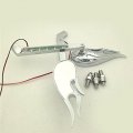 Xkh- Replacement Of Motorcycle Custom Chromed Flame Shape Led Turn Signal Integrate Mirrors For All Honda Kawasaki Suzuki