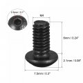 Uxcell M4x6mm Hex Socket Button Head Cap Bolts Screws Alloy Steel 50pcs