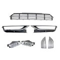 Secos 7pcs Fog Lights Corner Front Bumper Lower Grille For Volkswagen Passat 2012 2013 2014 2015 Replace 561941700b 561941699b 