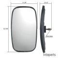 2 Pcs Kit 12-7 8 X 7-1 4 Convex Mirror With Stainless Steel Mounting Clamps Fit On Tractor Loader Rtv Utv