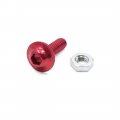Uxcell 15pcs M6 Red Aluminum Alloy Hex Socket Head Motorcycle Fairing Bolts Screws Nuts