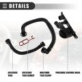Motoforti Crankcase Vent Valve Breather Hose Kit Pcv Pressure Control For Audi A3 2006-2008 Plastic With No 06f129101p Black 1
