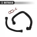 Motoforti Crankcase Vent Valve Breather Hose Kit Pcv Pressure Control For Audi A3 2006-2008 Plastic With No 06f129101p Black 1