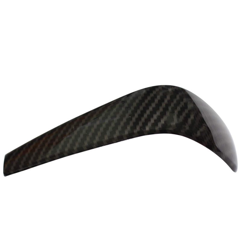 Xtremeamazing Car Gear Box Shift Control Panel Frame Cover With Knob Head Trim Cap Sticker Carbon Fiber Style