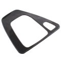 Xtremeamazing Car Gear Box Shift Control Panel Frame Cover With Knob Head Trim Cap Sticker Carbon Fiber Style