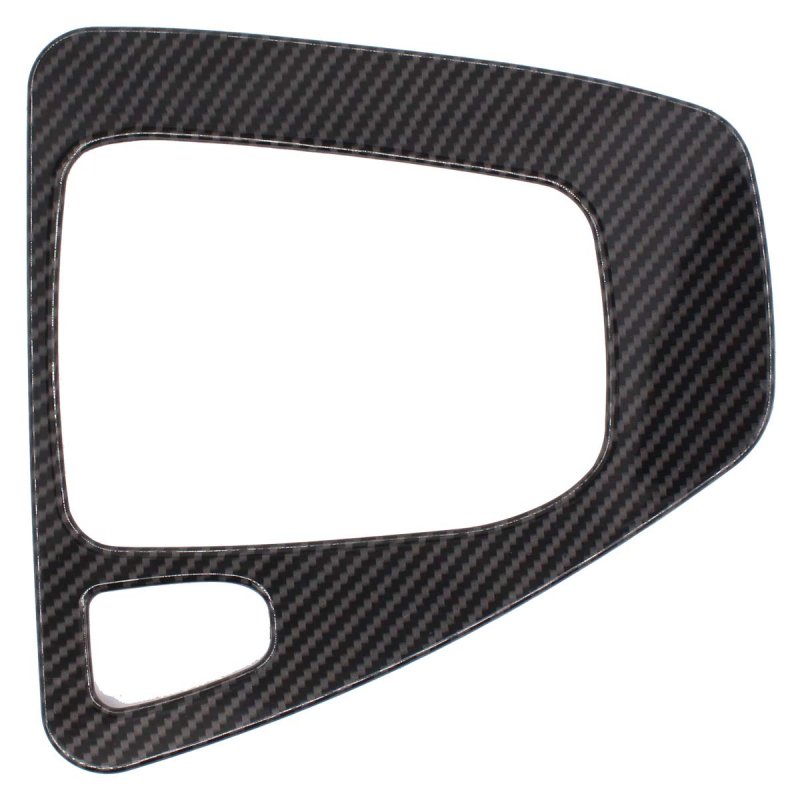 Xtremeamazing Car Gear Box Shift Control Panel Frame Cover With Knob Head Trim Cap Sticker Carbon Fiber Style