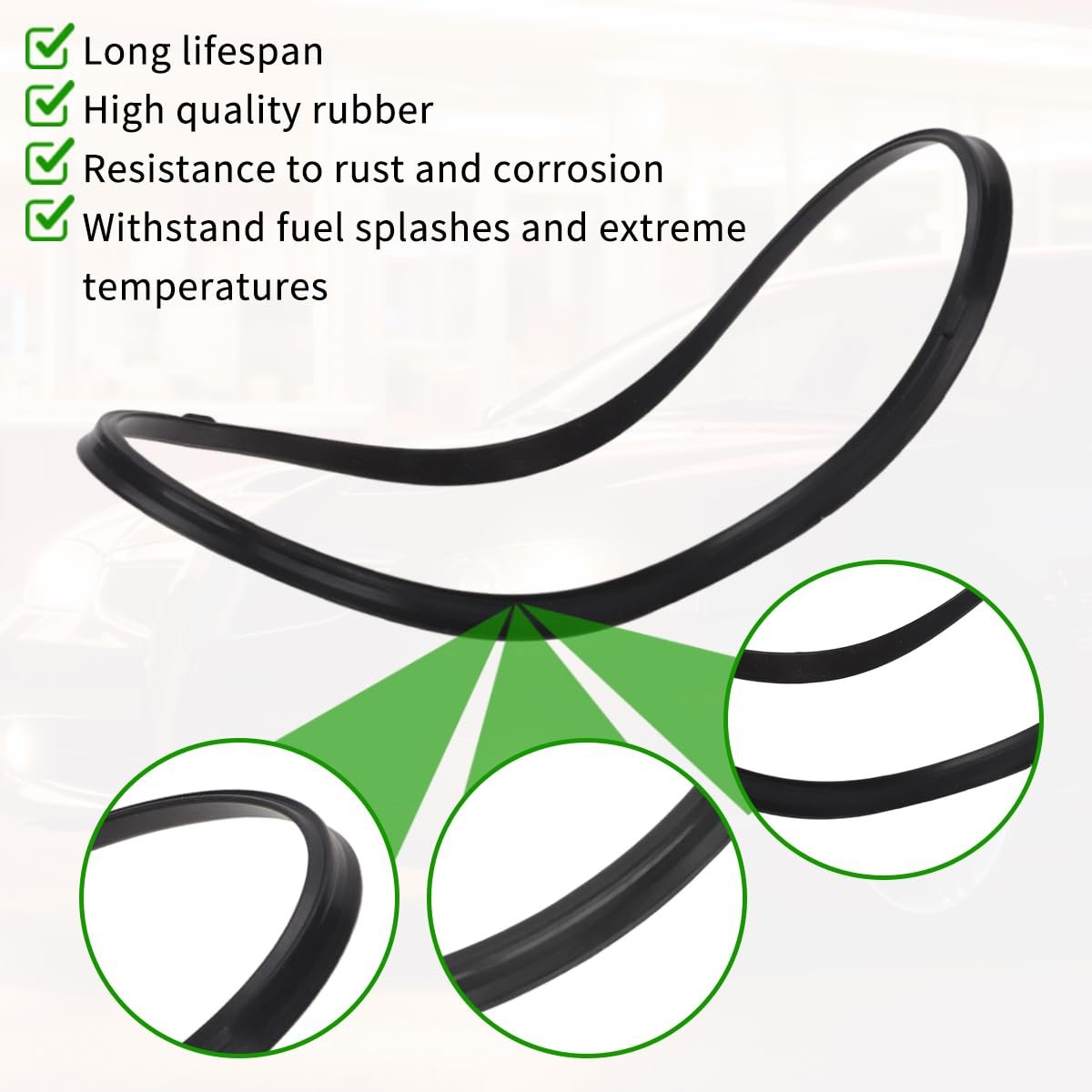 Fuel Gas Door Lid Gasket Rubber Seal For 2004 2005 2006 Pontiac Gto Fights Rust Leaks
