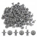 Uxcell 100 Pcs Gray Plastic Splash Guard Fastener Rivets 8mm X 13mm 20mm For Auto
