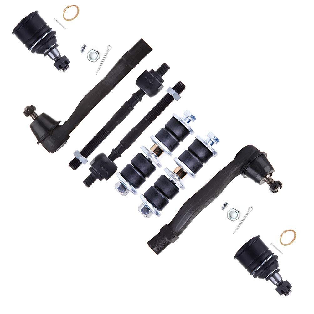 8pc Set Front Suspension Kit Fit 1996-2000 For Honda Civic Inner Outer Tie Rod End Lower Ball Joint Sway Bar Link